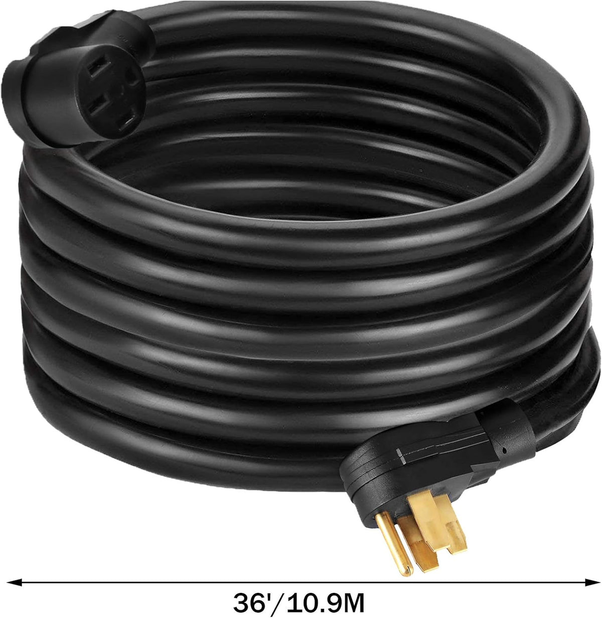 36Ft 30 Amp RV Extension Cord Copper Wire Power Supply Cable Z5019