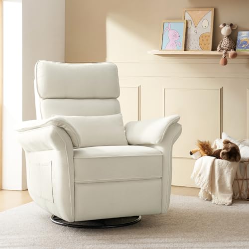 Grey Glider Recliner with Adjustable Armrests & Headrest G785