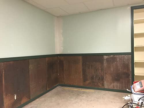 Rustic Corrugated Metal Wainscoting (Rusted - 10 Foot Roll) P47650