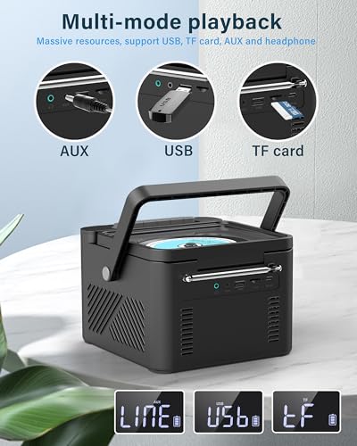 Portable Boombox CD Player with Cassette Player and Bluetooth F9532
