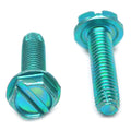 #8-32 x 1/4 Coarse Thread Slotted Hex Washer Head Screw Y194