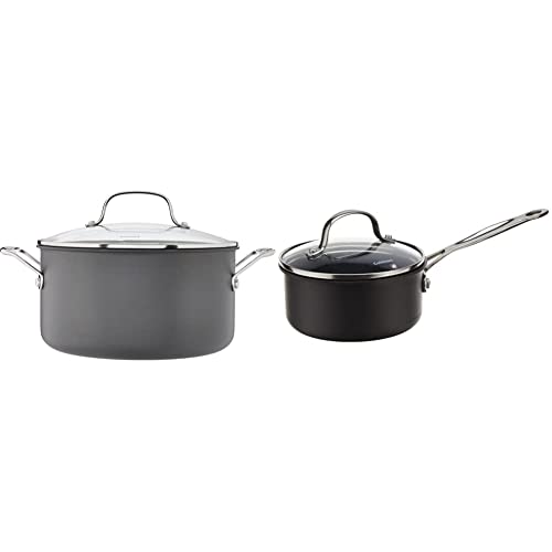 Nonstick Hard-Anodized Saucepans (1.5-Quart, 1-Quart) Bundle Y359457
