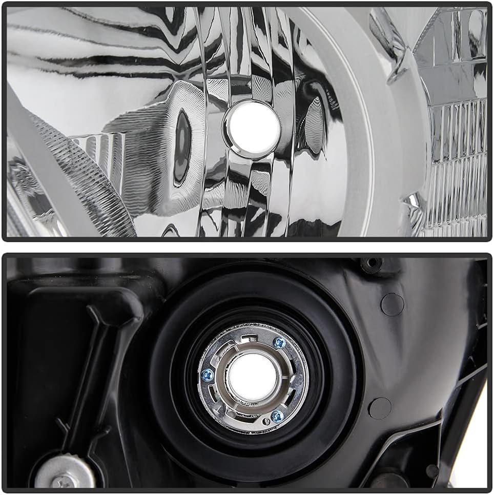 Chrome Housing Direct Replacement Headlights Pair Left+Right E97521