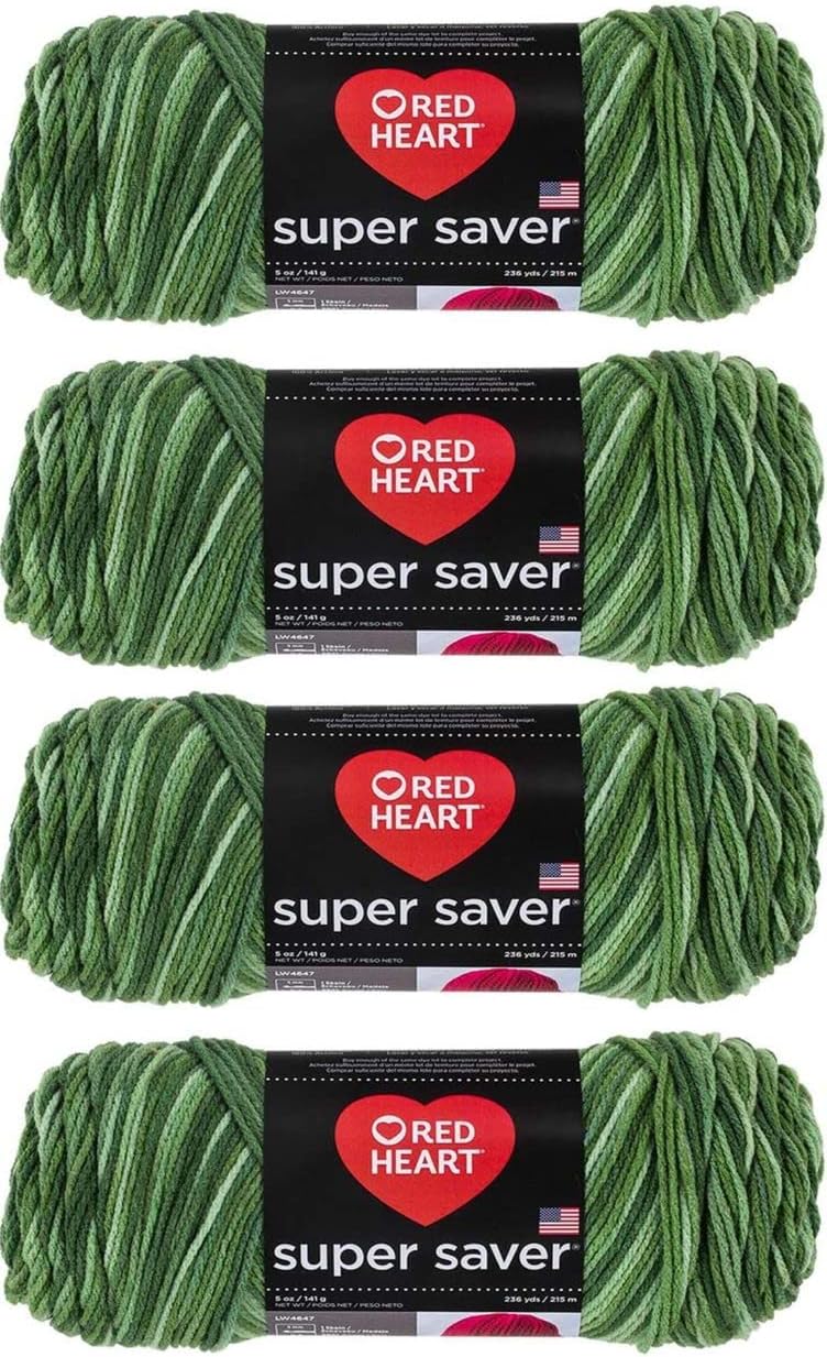 4 Pack Green Tones Yarn I122283
