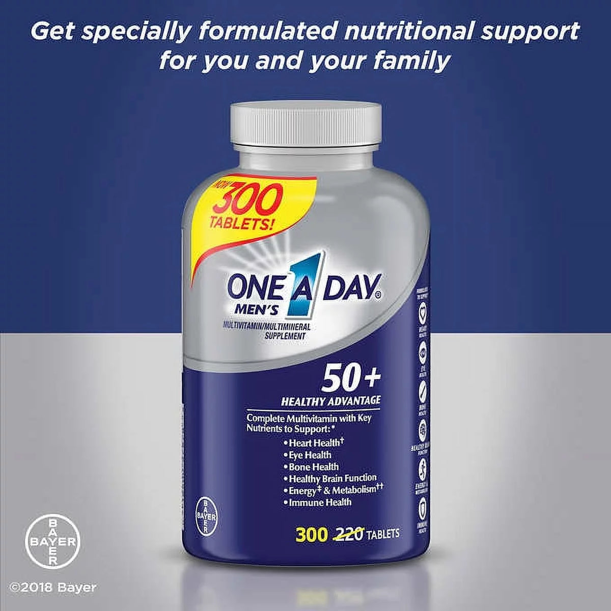 300 Tablets Men's 50+ Multivitamin Supplement Z635451
