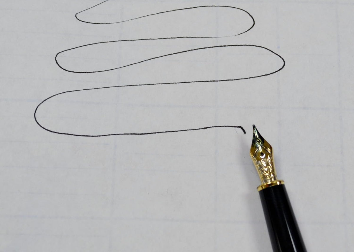 Black with Gold Trim Fountain Pen E553545