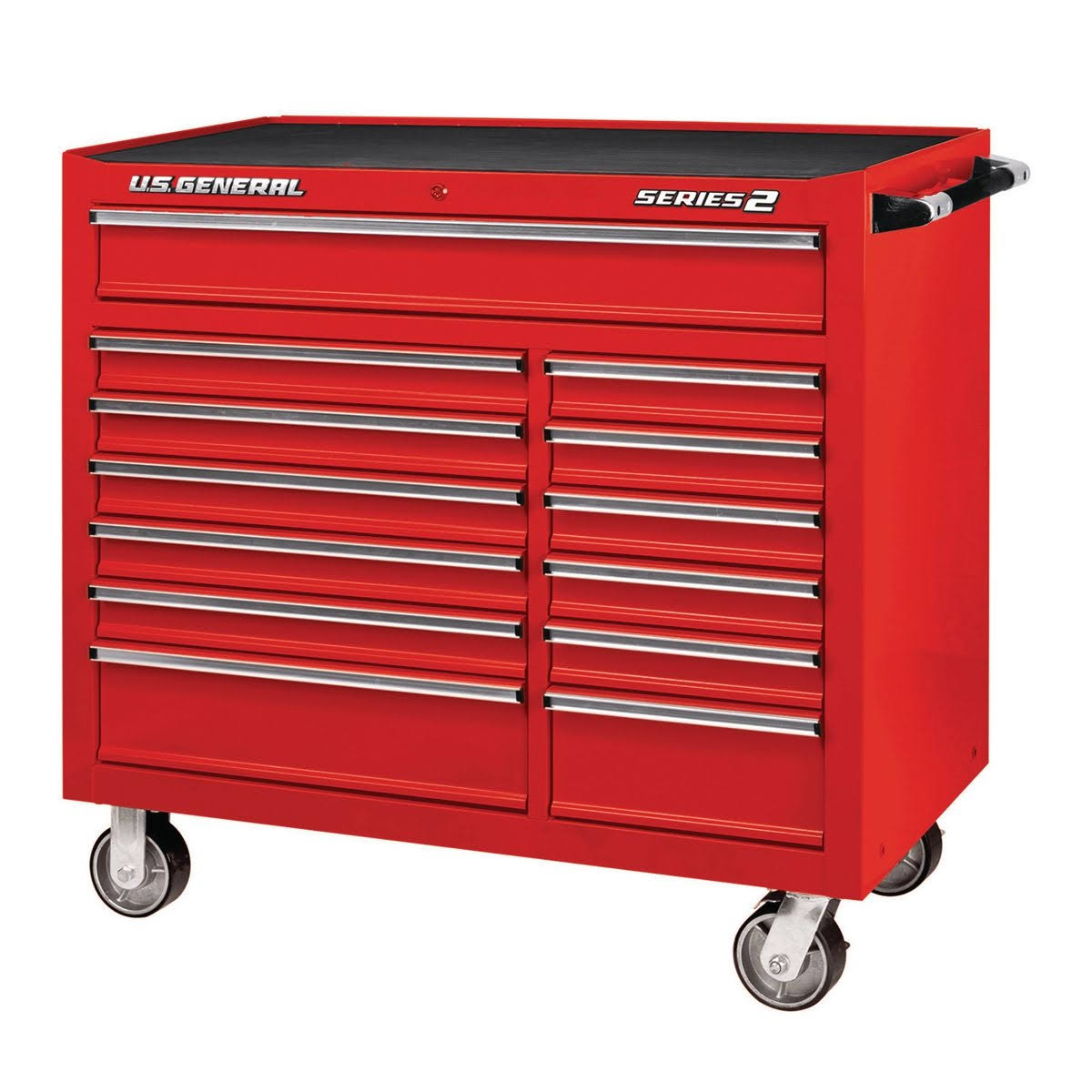 44 in. x 22 in. Red Double Bank Roller Cabinet C229