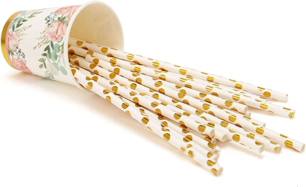 200PCS Floral Paper Plates and Napkins Sets F280568