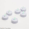 Flameless LED Tealight Candles Green Set of 72 P76377