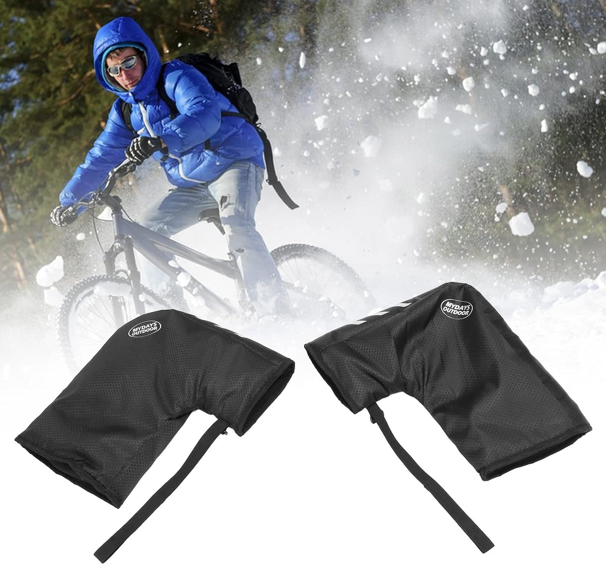 Waterproof Bike Handlebar Hand Protector Covers Z58592