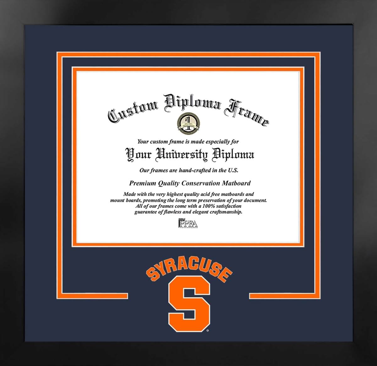 Syracuse Orange Spirit Diploma Black Frame C34840
