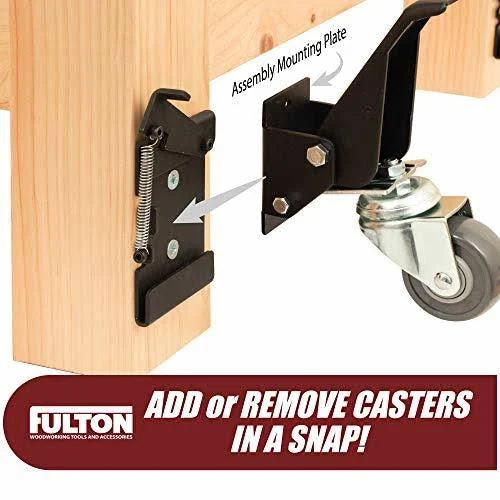 Heavy Duty Retractable Caster Kit with Spring Lock T434