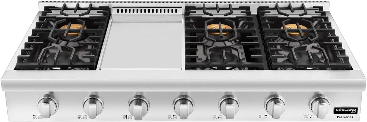 6 Burner Gas Rangetop with Griddle Cast Iron Grates G99238