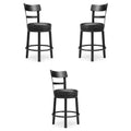 Solid Wood Counter Height Barstool Set of 3 P389