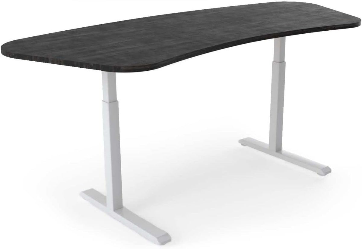 Electric Stand-Up Desk, 62" x 25" Bamboo Top, Height Adjustable E1180