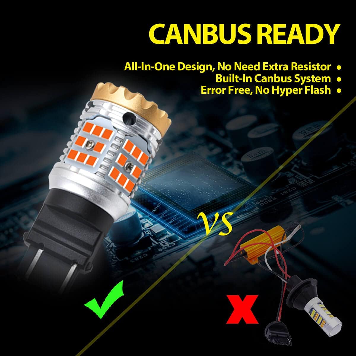 3157 LED Bulb Amber/Yellow with Standard Socket K726
