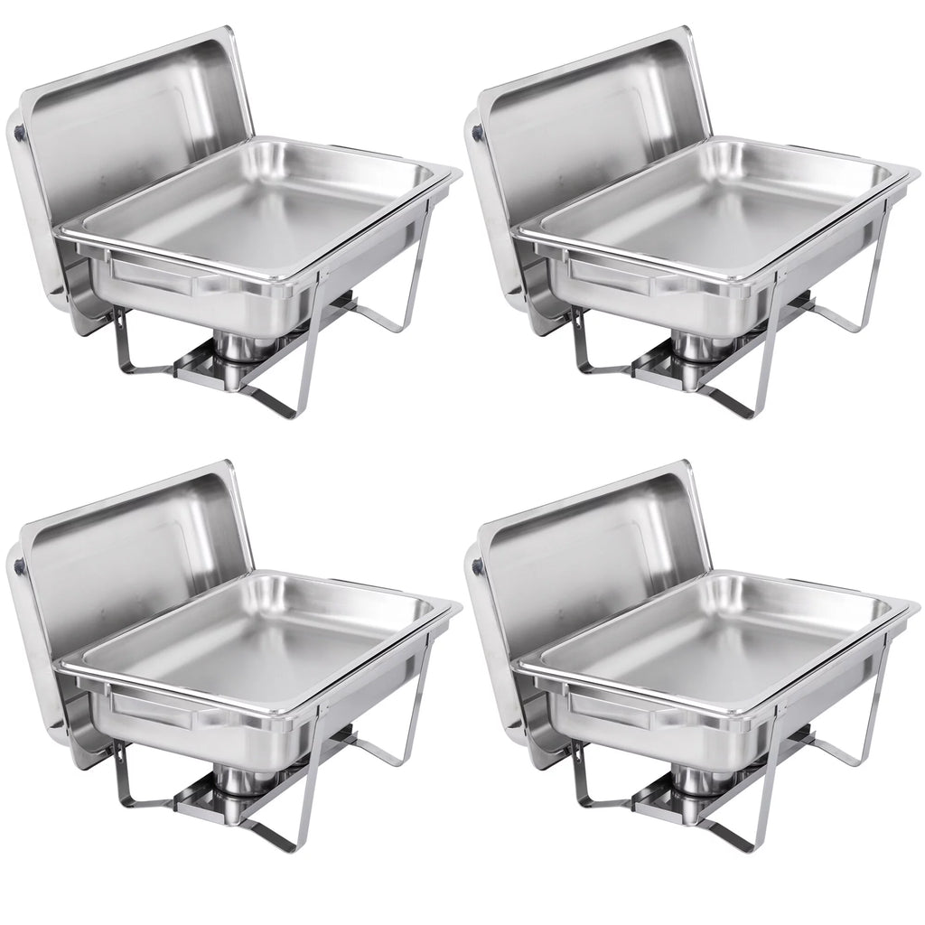 4 Pack 8QT Stainless Steel Chafing Dish Set K469