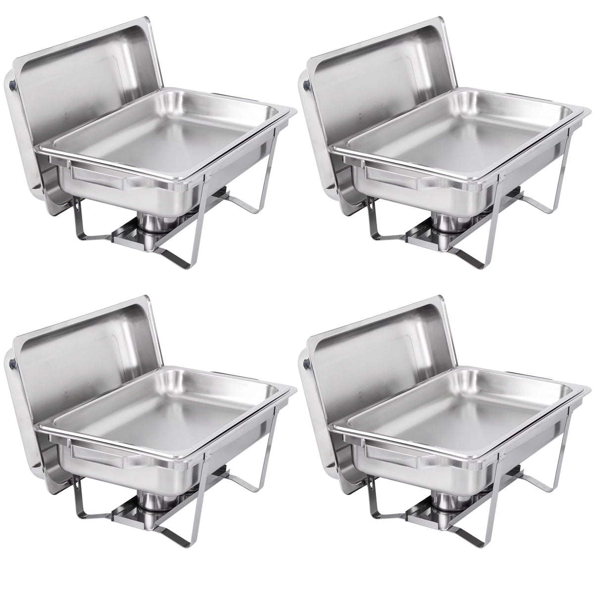 4 Pack 8QT Stainless Steel Chafing Dish Set K469