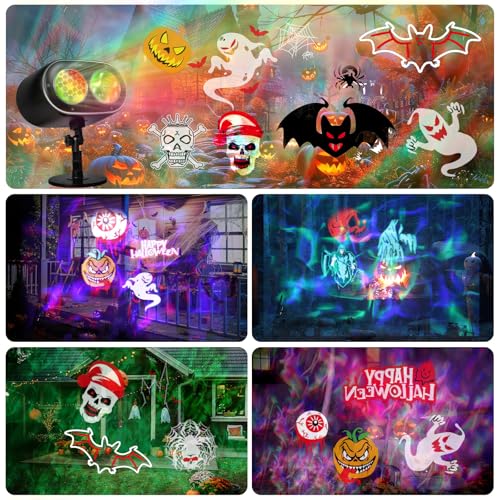 Halloween Projector Lights with 19 HD 3D Ocean Wave Effects X486