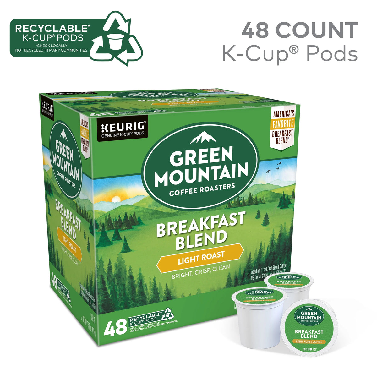 Light Roast K-Cup Coffee Pods, 48 Count C62656
