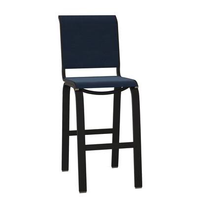 Navy Textured Black Patio Bar Stool P2643