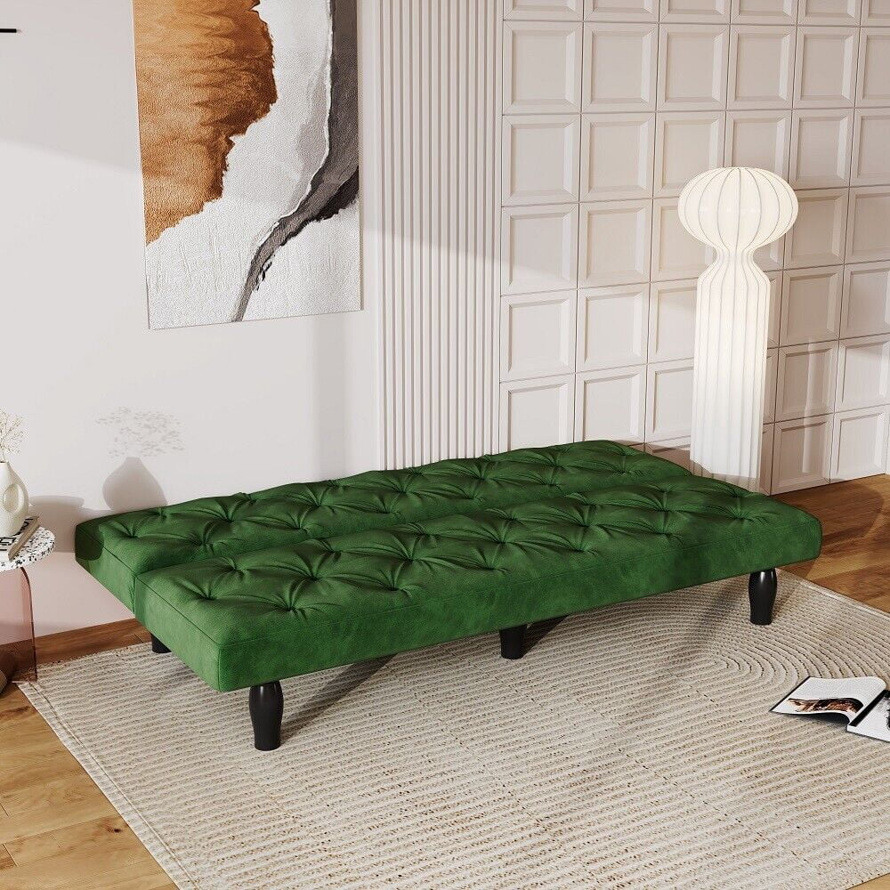 Green Velvet Sofa Bed Q274