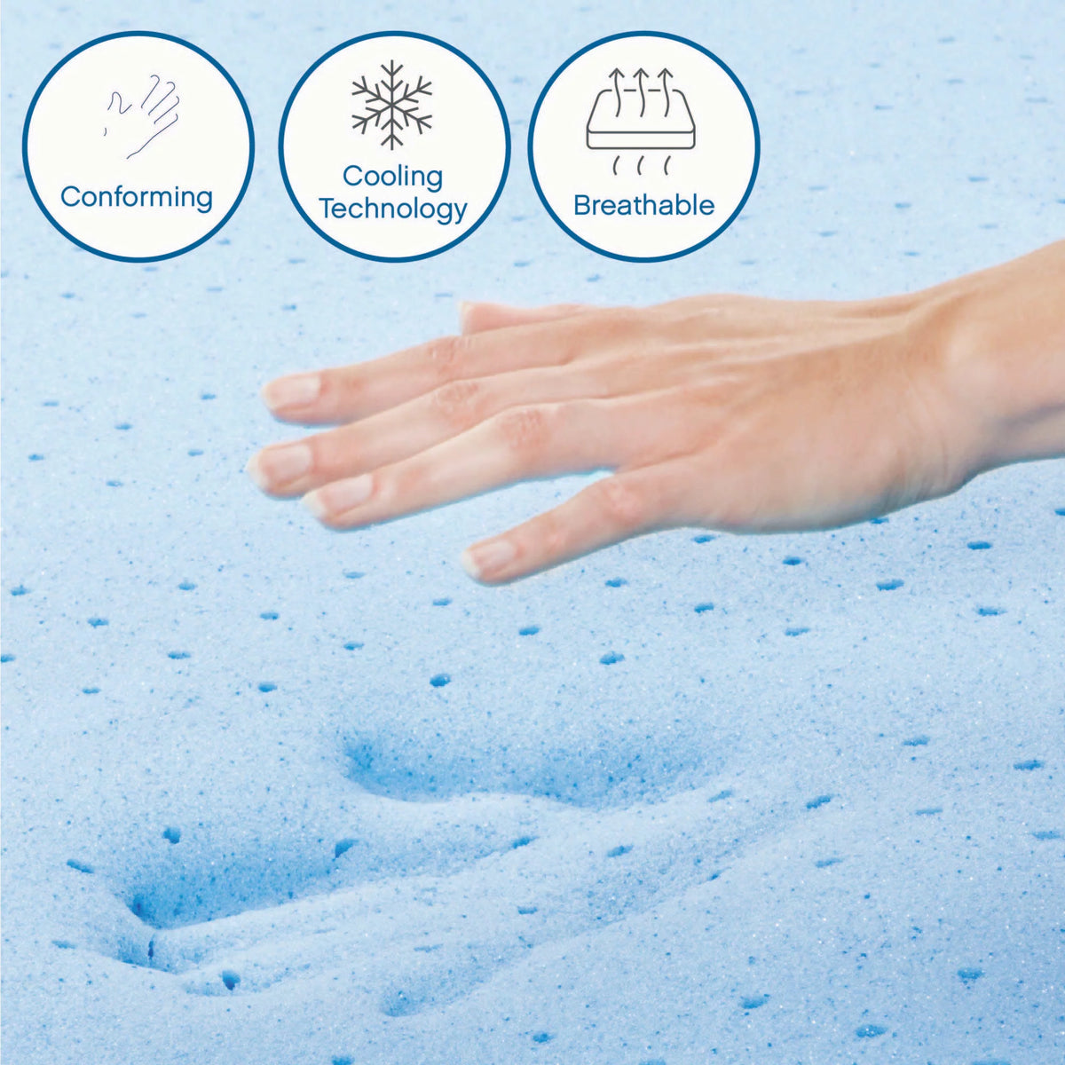 Queen Gel Memory Foam Mattress with 2 Pillows Z25915