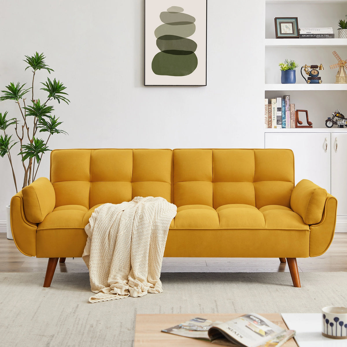 Linen Sofa Adjustable Backrest H903