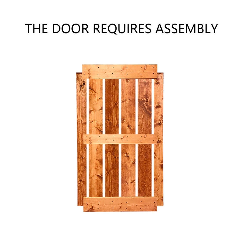 Charcoal Black Double Barn Door with Hardware Kit H329789