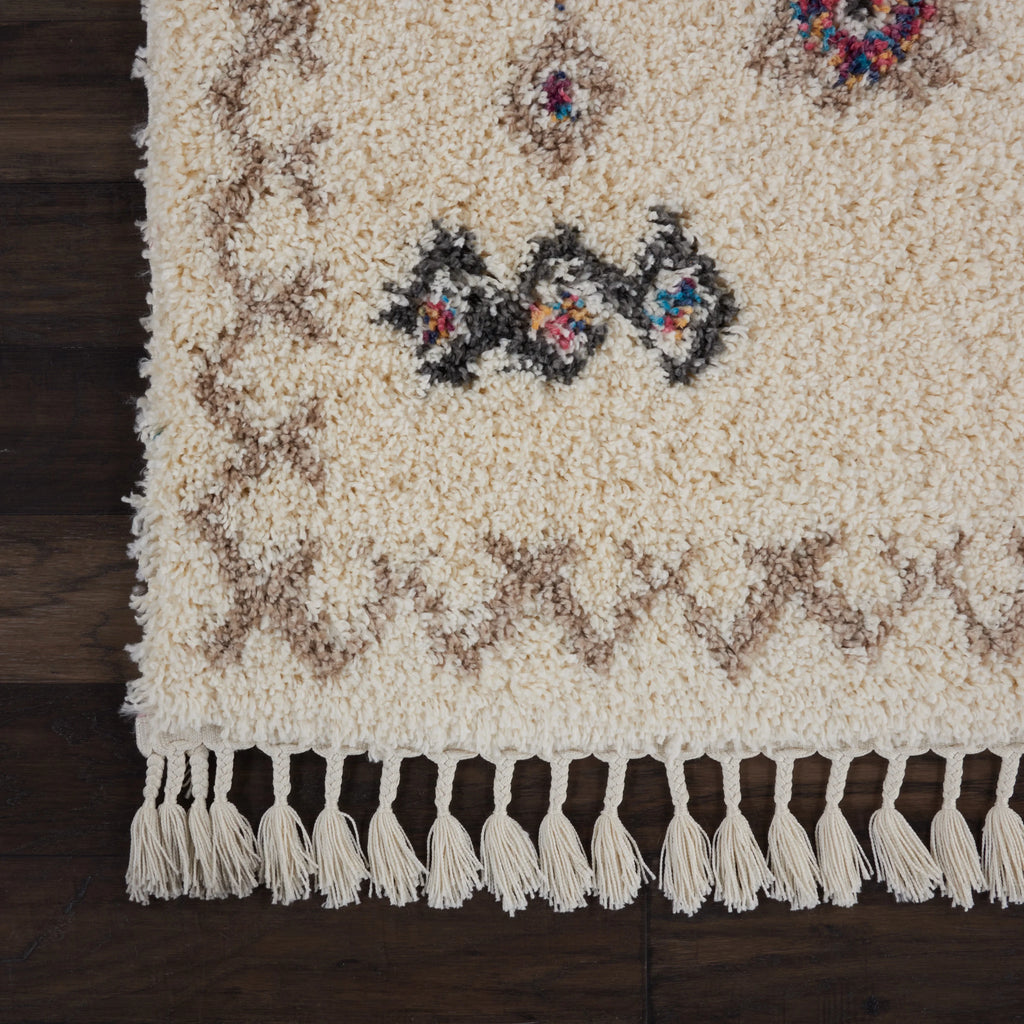 Ivory Shag Area Rug H7004