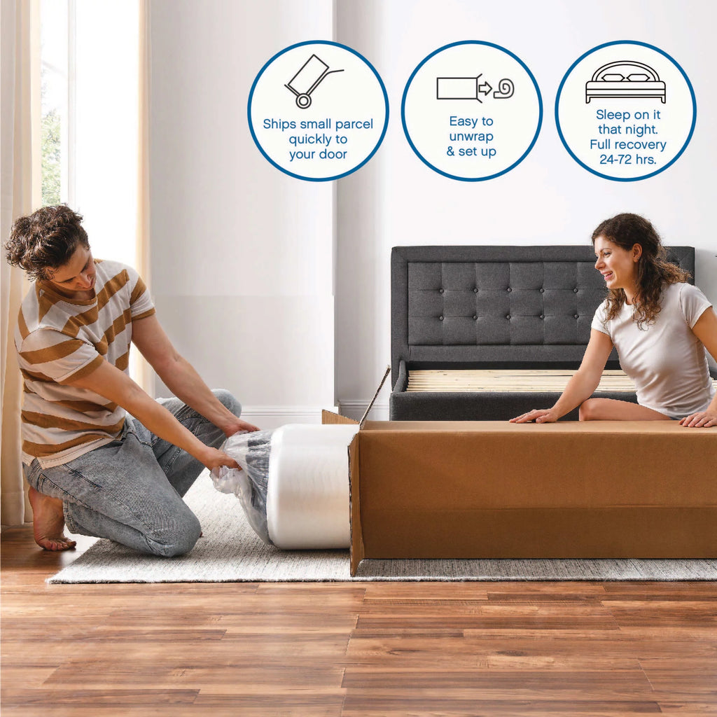 Queen Gel Memory Foam Mattress with 2 Pillows Z25915