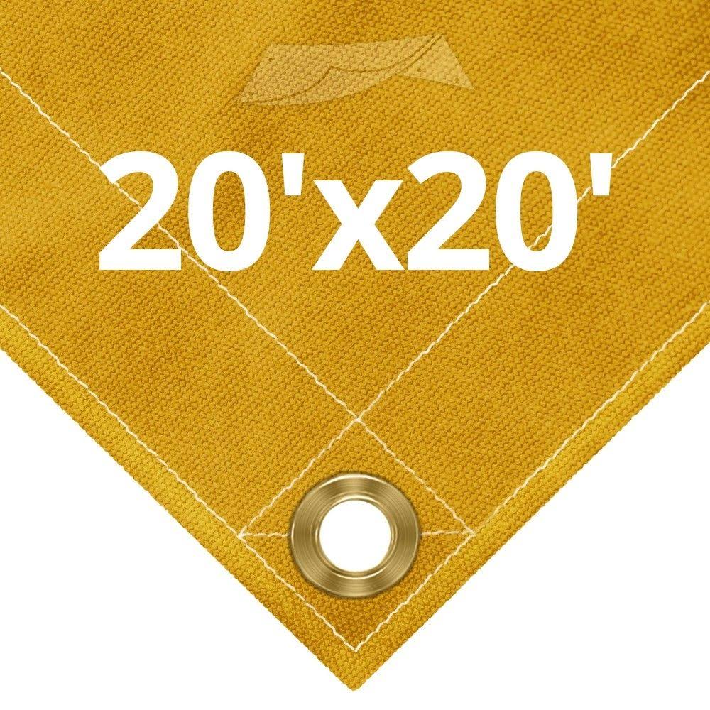 10 oz Tan Canvas Tarps 20' x 20' V851