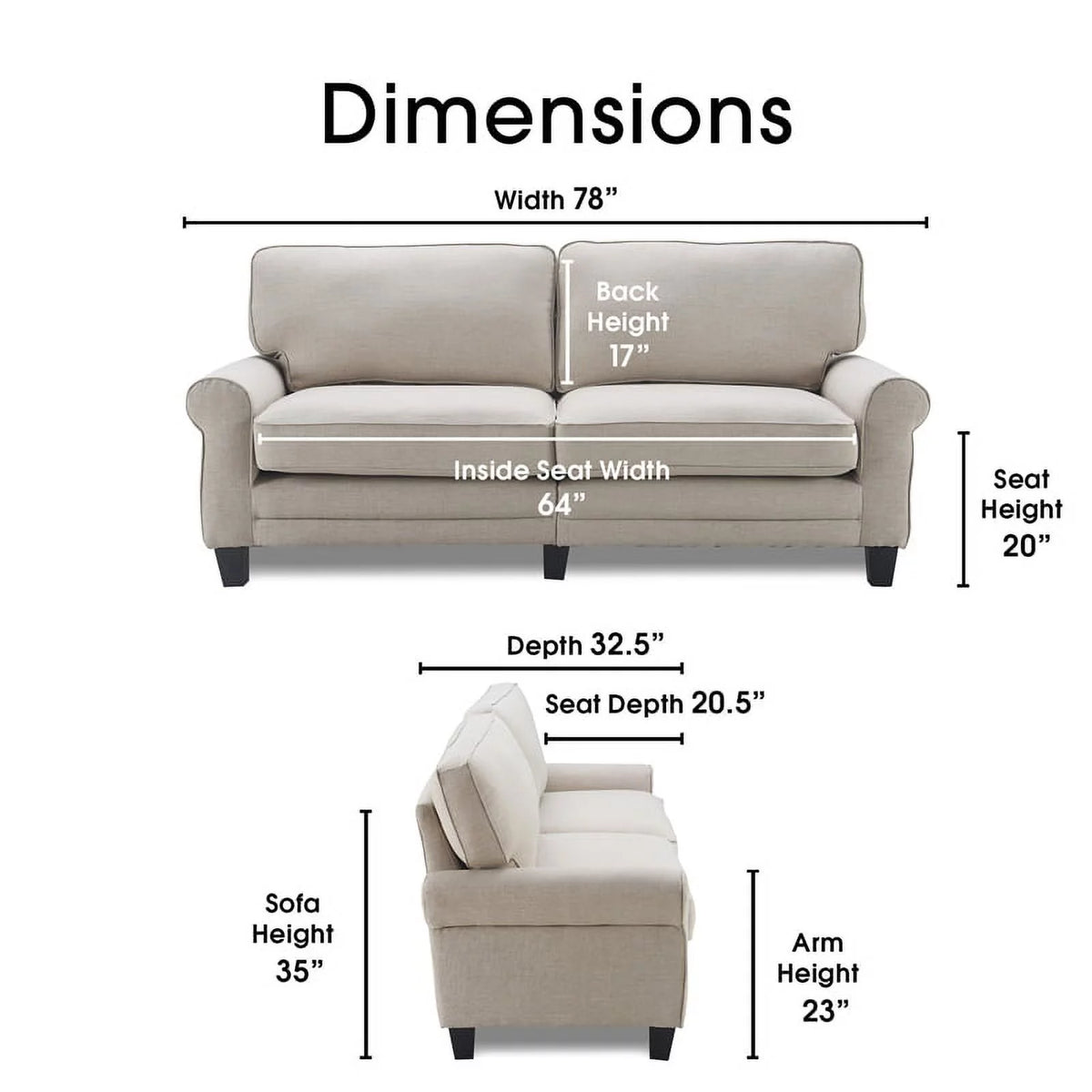 Light Gray Fabric Sofa O50656
