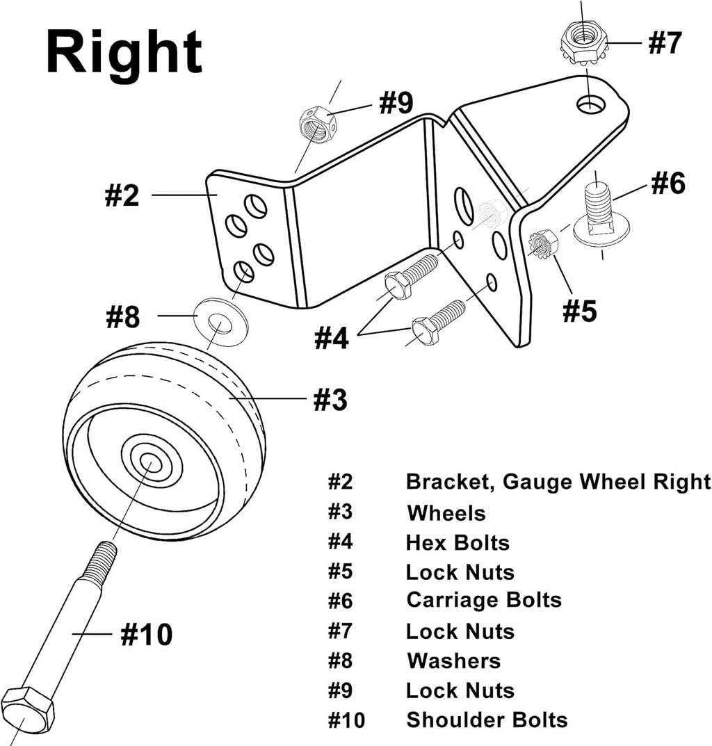 42" Deck Gauge Wheel Bracket Kit Pack of 2 L9387