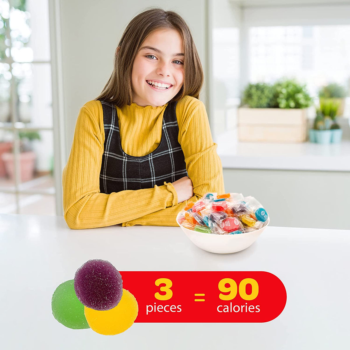 Assorted Jelly Fruit Disk Patties Candy, Individually Wrapped, Vegan, Gluten Free - 2 Pound Bag K697023