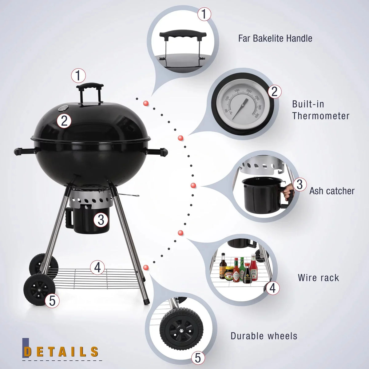 Portable Charcoal BBQ Grill M997