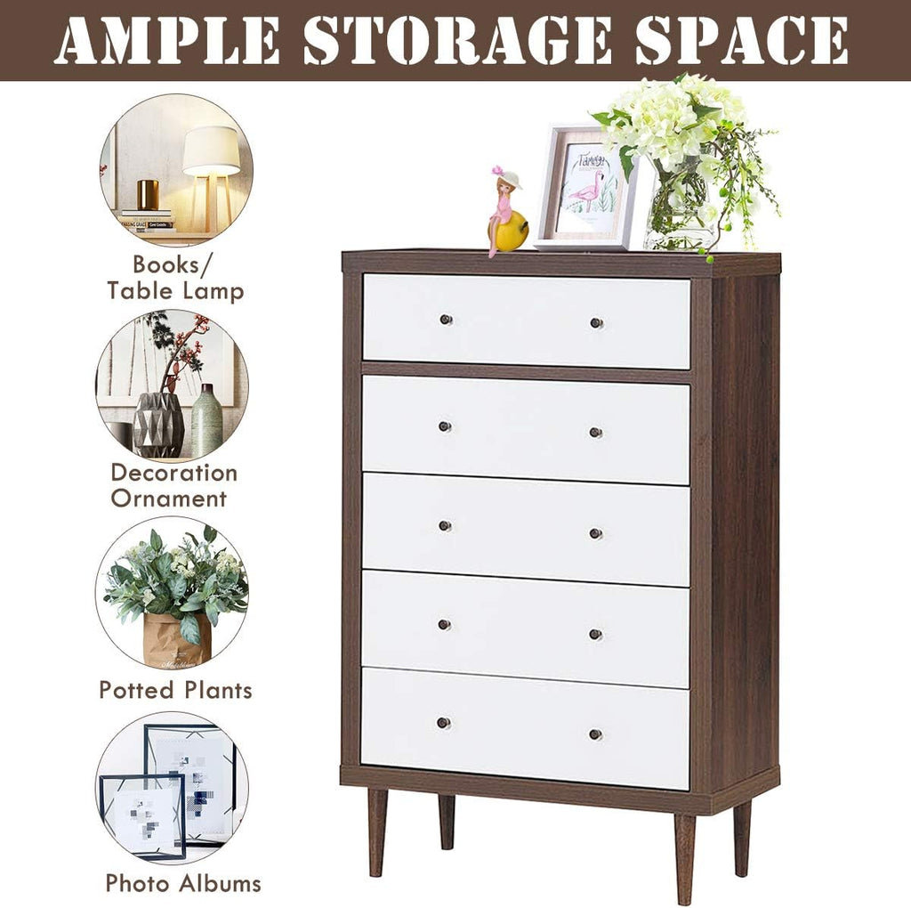 Antique-Style Wooden Drawer Dresser Storage Cabinet B653