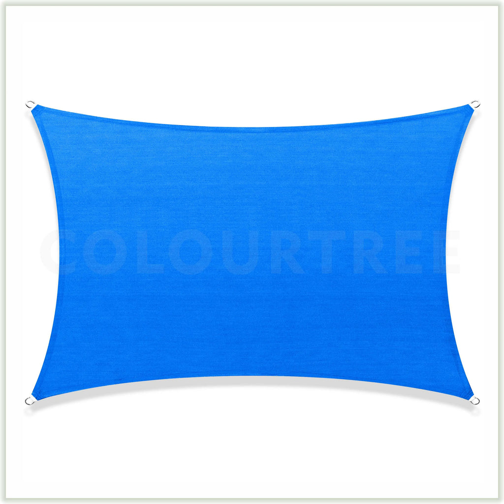 Blue 12' x 12' Square Sun Shade Sail Canopy Mesh Fabric F8108
