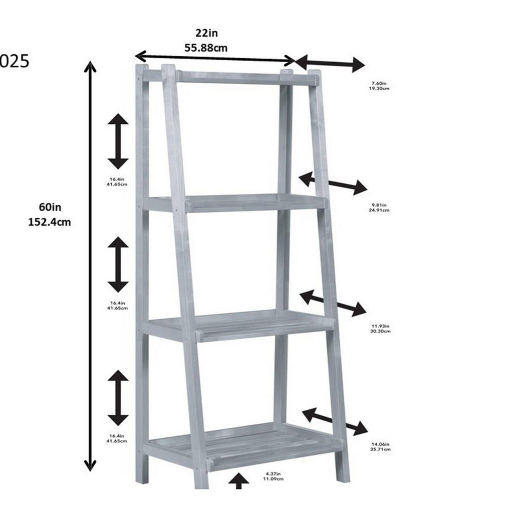 4 Shelves Bookcase in Graphite W375215