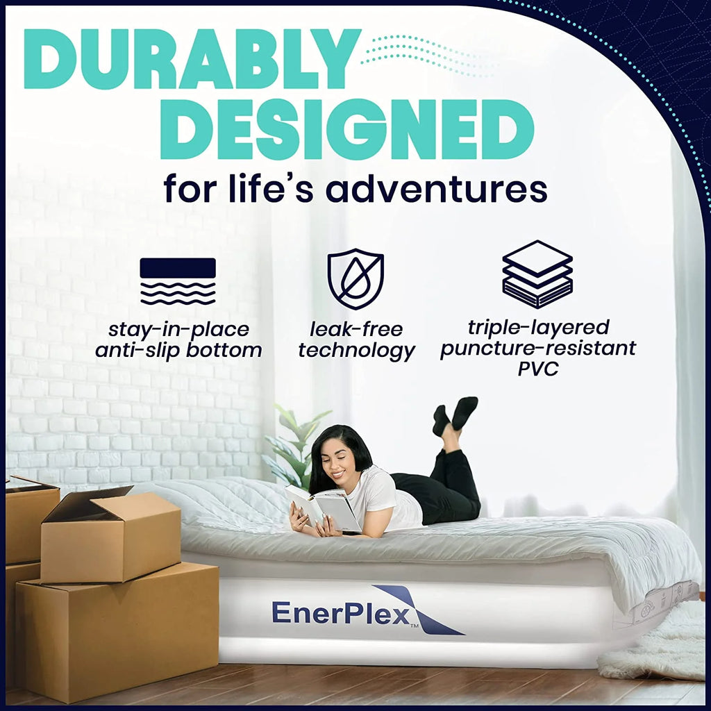 Queen 13 Inch Built-in Pump Air Mattress R268897