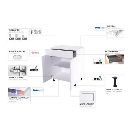 2-Door Base Cabinet in Shaker White X615930