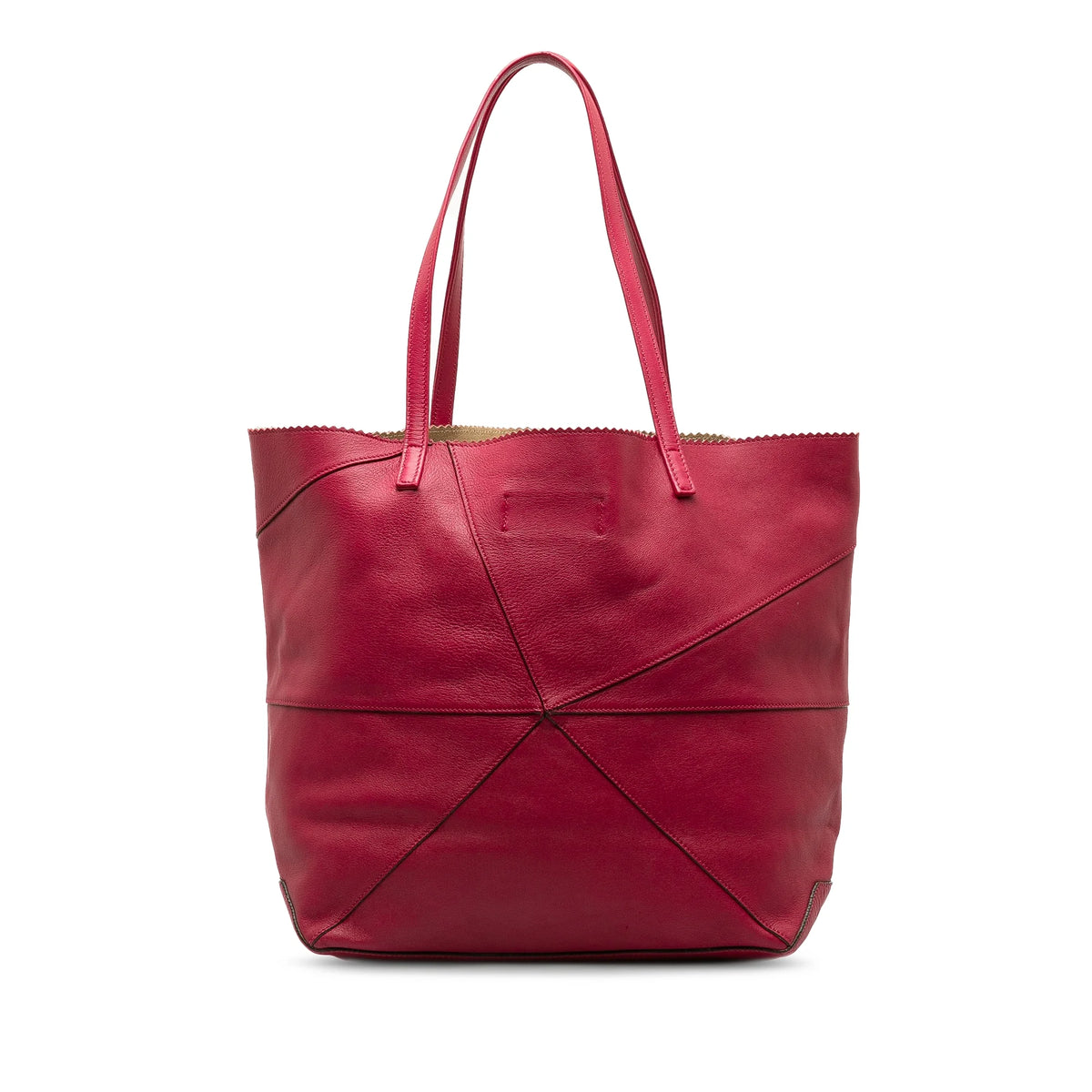 Pink Calf Leather Tote Bag O6117