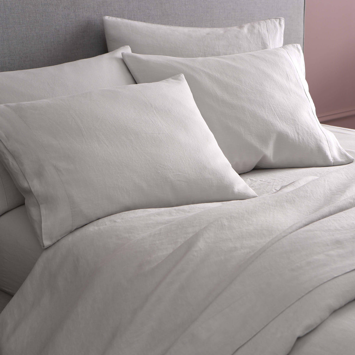 California King French Linen Duvet Cover J338