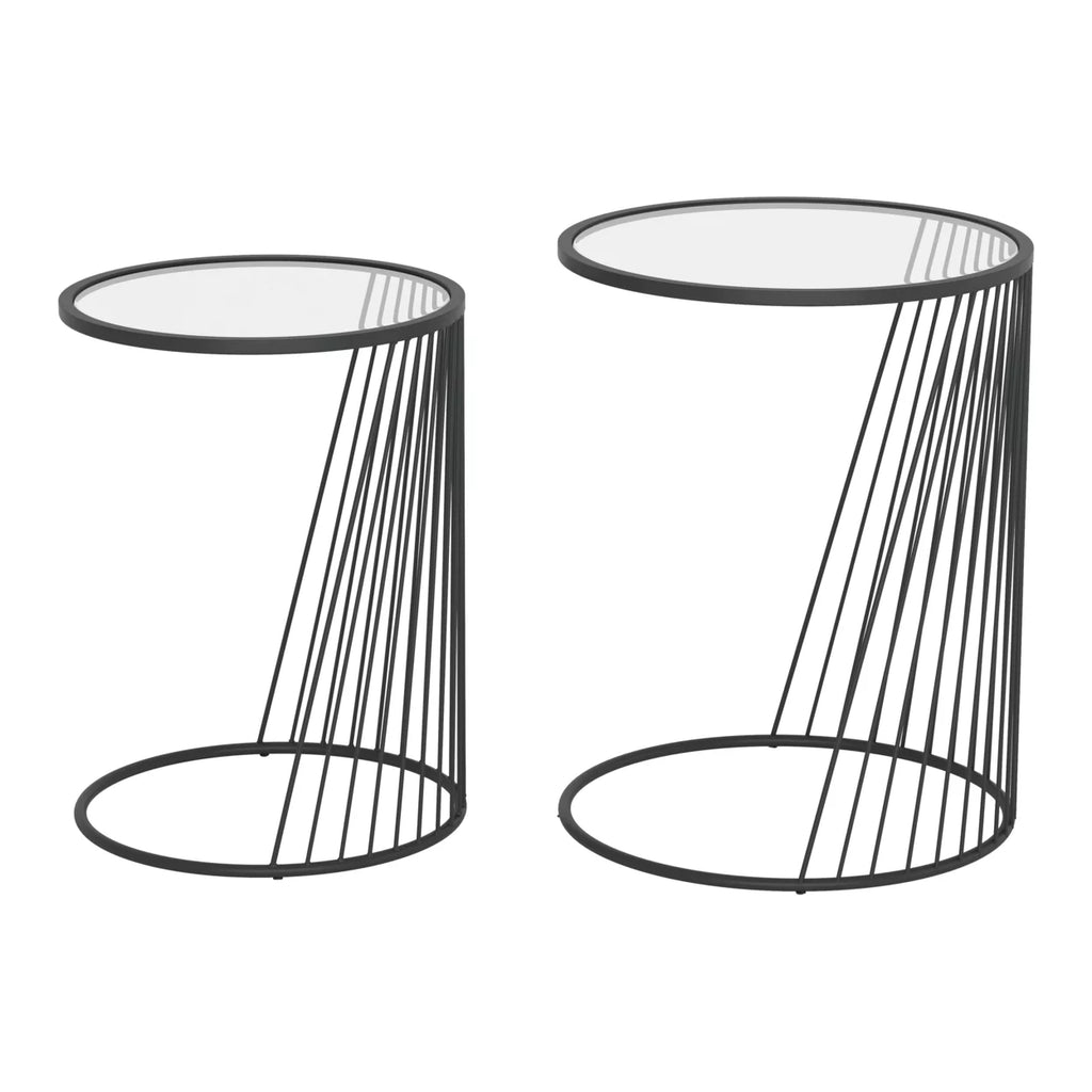 Black Nesting Table Set E45836