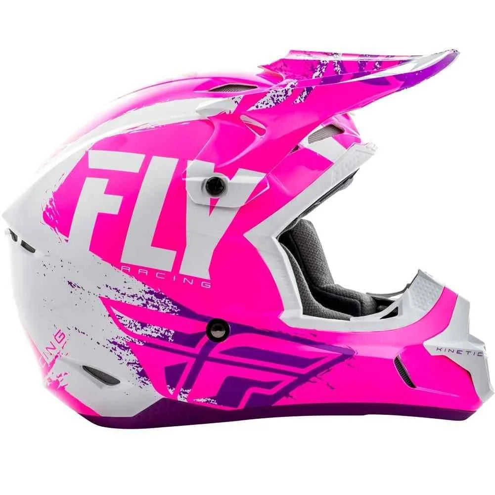 Neon Pink/White/Purple Helmet J836