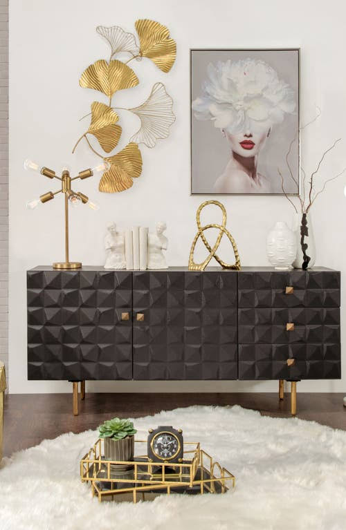 Gold Metal Petal Wall Decor J9453