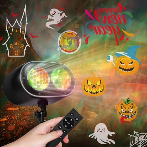Halloween Projector Lights with 19 HD 3D Ocean Wave Effects X486