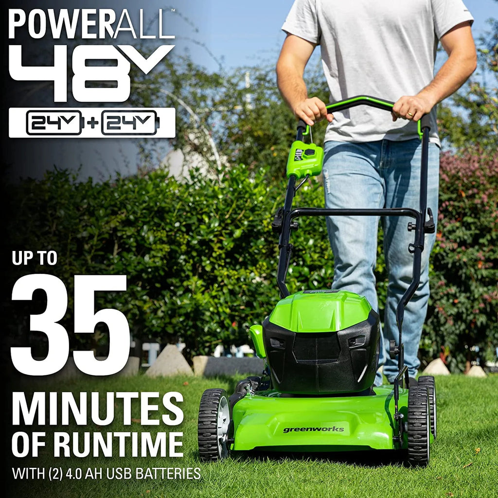19 Brushless Push Lawn Mower with Batteries and Charger I477867