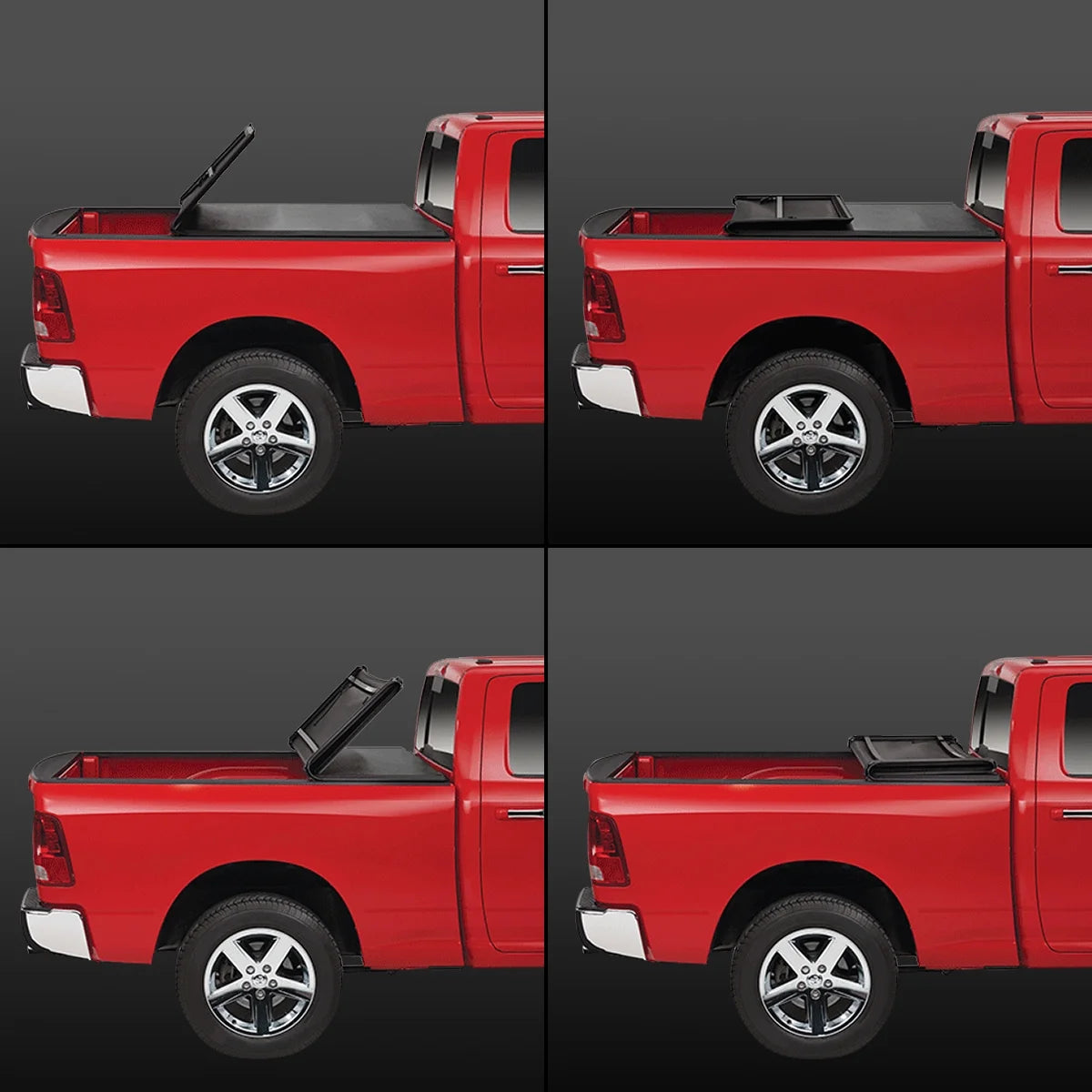 Adjustable Tri-Fold Soft Top Tonneau Cover W857871