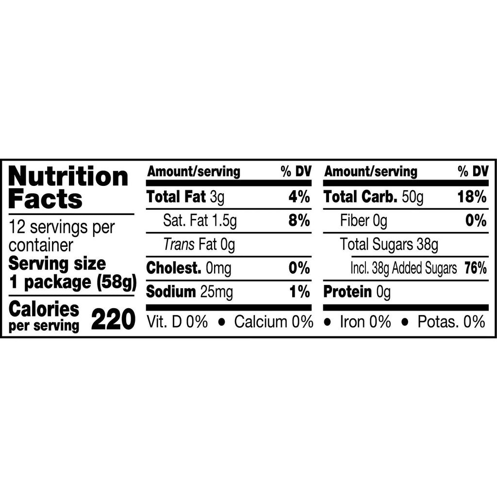 Assorted Fruit Flavored Chews 2.06 oz 12 Count N2162